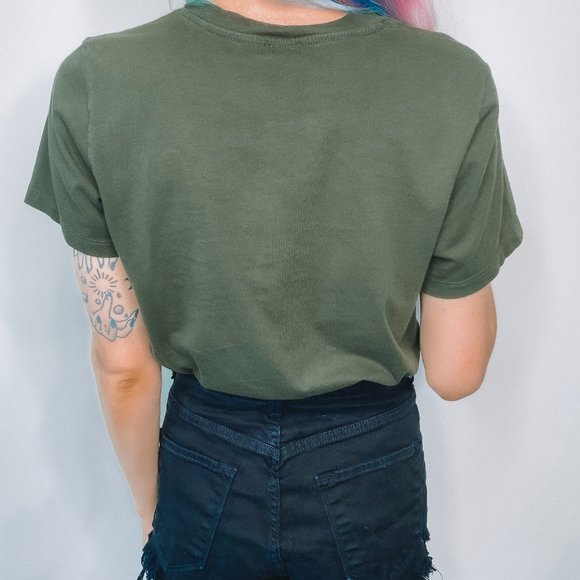 WILFRED Cropped Green Shirt - Picture 3 of 5